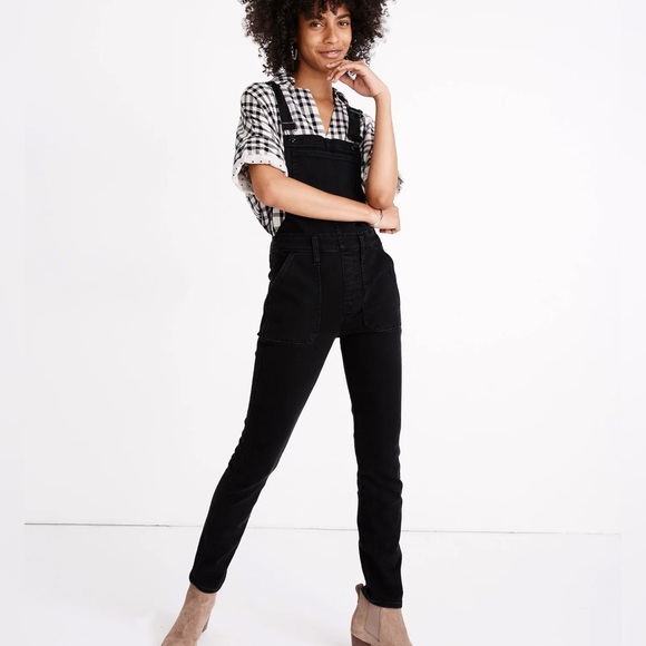 Madewell Lunar Wash Skinny Overalls - Picture 2 of 9